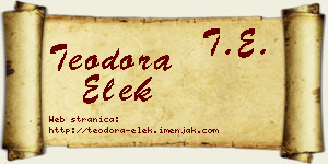Teodora Elek vizit kartica